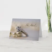 Diamond Ring and Pearls Engagement Announcement