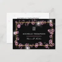  Sparkling Pink Soap Bubble Beauty Industry  Business Card