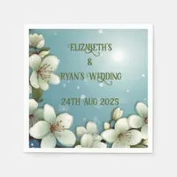 Whimsical Cherry blossom with Sparkles Napkins