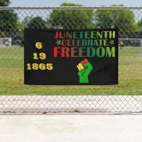 Juneteenth Celebrate Freedom Solidarity 1865 Banner