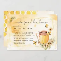 She Found Her Honey Floral Bee Bridal Shower Invitation