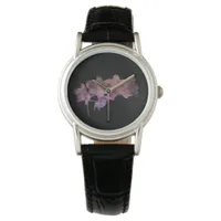 Orchid Ipanema shadow on a dark background Watch