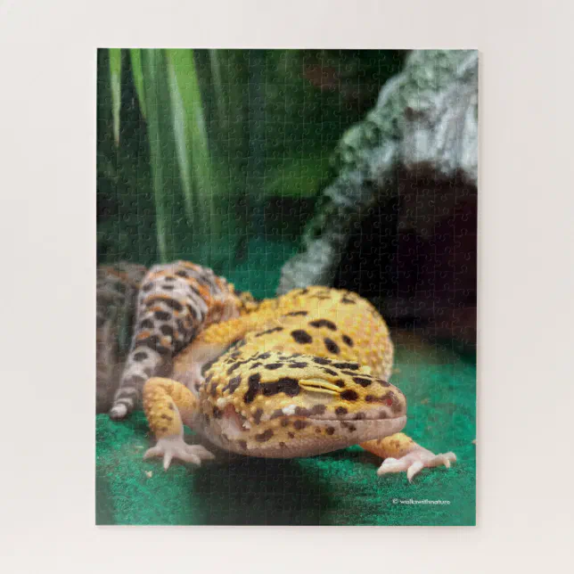 Funny Leopard Gecko Smiles for the Paparazzi Jigsaw Puzzle