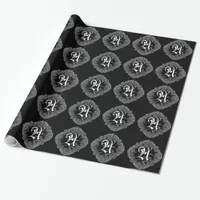 Elegant Goth Initial A Wrapping Paper