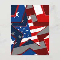 Amerrican Flag Star Pattern, ZSSG Postcard