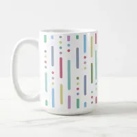 Pastel stripes and dots coffee mug