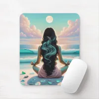 Harmony Meditation on Beach   Mouse Pad