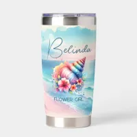 Cute Personalized Flower Girl Coastal Insulated Tumbler