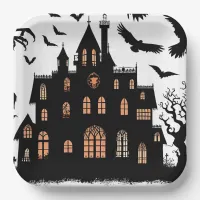 Haunted House Paper Plates