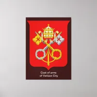 Coat of arms of the Holy See and Vatican City Canvas Print