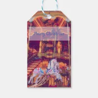 childhood dream - old horse carousel gift tags