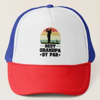 Retro Best Grandpa By Par Golf  | Grandparents day Trucker Hat