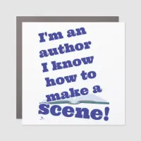 Authors Can Make a Scene Fun Novel Time Car Magnet