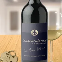 Elegant Real Estate Congratulations Label