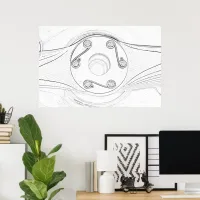 Airplane Propeller Sketch Poster