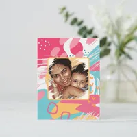 Colorful Abstract Personalized Photo Postcard