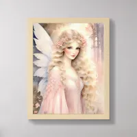 Ethereal Peach Fairy Framed Art