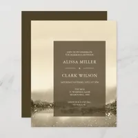 BUDGET Watercolor Landscape Wedding Invitation