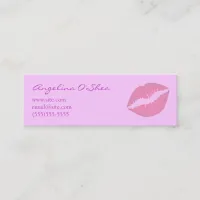 Pink Lipstick Skinny Business Card