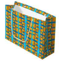 Minimalism Abstract Aqua and Bright Orange Large Gift Bag