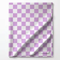 Lavender and White Classic Checkered Pattern Fabric