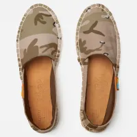 Desert Gulf Brown Camouflage Abstract Pattern Espadrilles