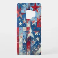 Red, White and Blue Abstract US Flag Patriotic  Case-Mate Samsung Galaxy S9 Case