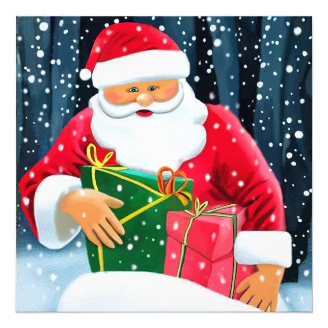 Merry Christmas - Santa Claus Photo Print