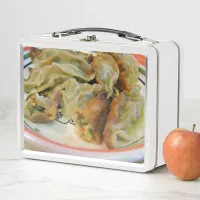 Pot Stickers Jiaozi Gyoza Delicious Asian Food Metal Lunch Box