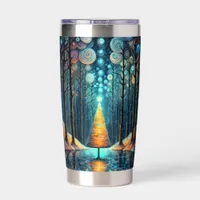 Iridescent Holiday Dream 🎄 Glowing Christmas Tree Insulated Tumbler