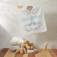 Stick Angel Believe Baby Blanket