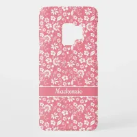 Modern Blush Pink Tropical Flowers Case-Mate Samsung Galaxy S9 Case