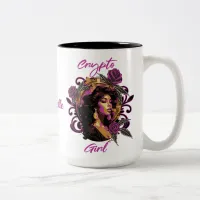 Crypto Girl Pink and Gold Mug