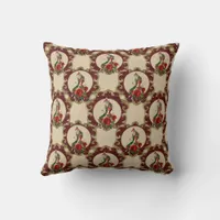 Vintage Alice Christmas Throw Pillow