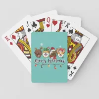 Merry Woofmas Typography Playing Cards