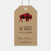 Go Wild Buffalo Adventures Black & Red/Kraft ID602 Gift Tags