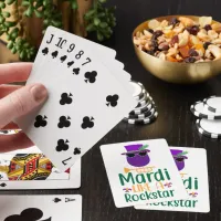 Mardi Like A Rockstar Typography Playing Cards