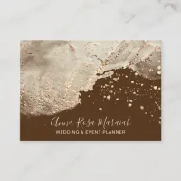 *~* Gold Foil Glitter Beauty Wedding Elegant  Business Card