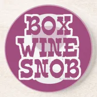 Box Wine Snob Drink Coaster