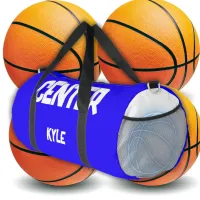 Monogrammed Name & Position Duffel Bag-Basketball
