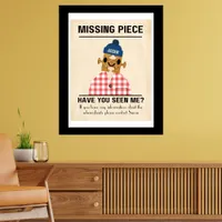 Missing piece Jigsaw Puzzle fun and games Poster