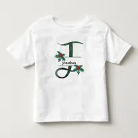 *~* Letter J  Christmas Holly Berries Name  Toddler T-shirt