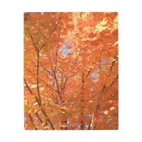 Pretty Orange Fall Leaves  Metal Print