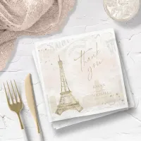 French Romance Wedding Thank You Blush ID870 Napkins