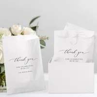 Elegant Chic Black & White Wedding Favor Bag