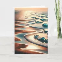 Pretty Ocean Art Personalized Anniversary Card