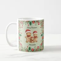 Cute Gingerbread Cookie Family Christmas Coffee Mug