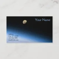 Gibbous Moon from Orbit Business Card