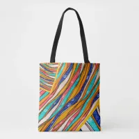 Radiant Rainbow Elegance: Stylish Patterned Tote