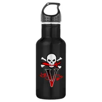 Jolly Roger V Monogram Initial Water Bottle